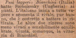 Commento Bianchini Szobolevsky Ungeria