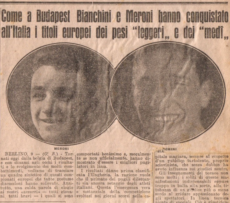 Come a Budapest BIANCHINI E MERONI hanno conquistato i titoli europei dei pesi 