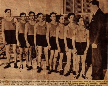I DILETTANTI ITALIANI OSPITI DI PRIMO CARNERA AD ISLAND PARK, L.I.