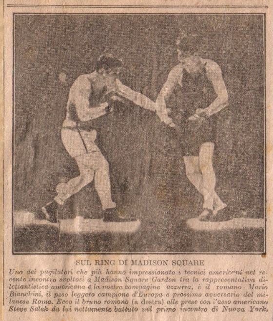 SUL RING DEL MADISON SQUARE GARDEN DI NEW YORK TORNEO ITALIA-AMERICA