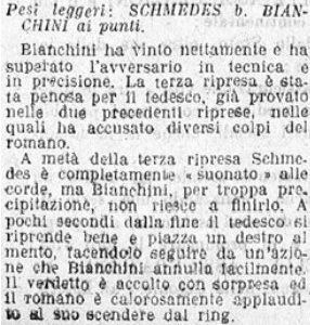 BIANCHINI Vince Contro SCHEMEDES