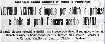Record di Mario Bianchini Timbro Sezione Boxe Bertini