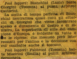 Bianchini Batte Giorgini