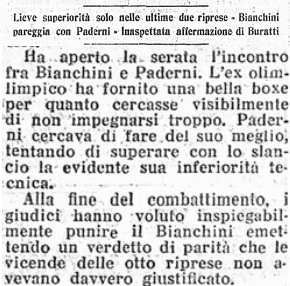 BIANCHINI Pari Contro PADERNI