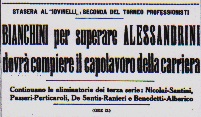 BIANCHINI Vince Contro ALESSANDRINI