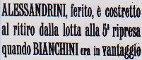 BIANCHINI Vince Contro ALESSANDRINI
