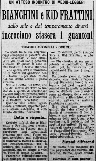 BIANCHINI Vince Contro KID FRATTINI
