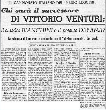 BIANCHINI Vince Contro DEYANA