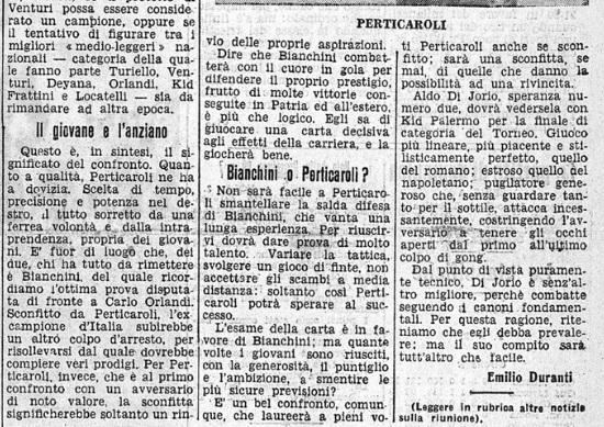 BIANCHINI Pari Contro PERTICALORI